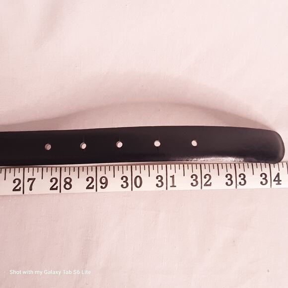 Vintage Taiwan Belt Small Medium Waist Navy Blue Half Circle Fashion Buckle - Picture 11 of 12